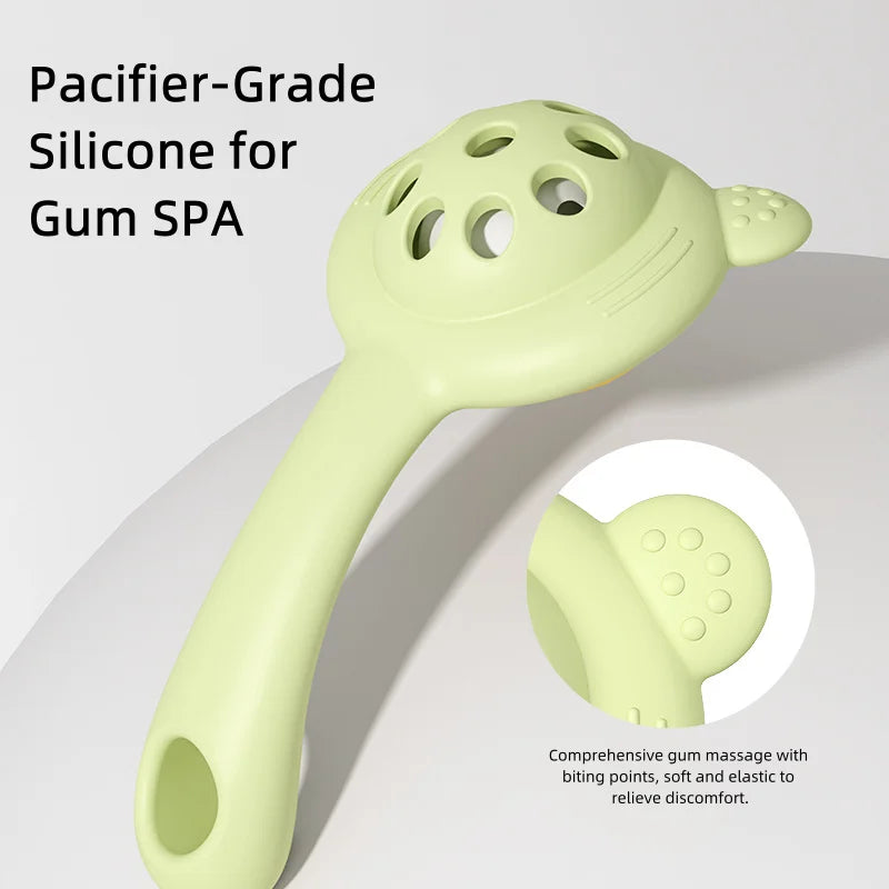 Sensory-Safe Silicone Animal Teether & Rattle: Engaging Developmental Companion for Every Stage